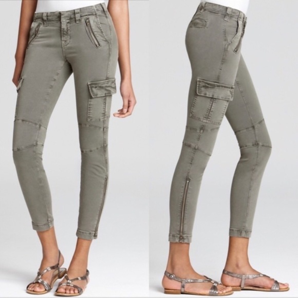 J Brand Maverick Low Rise Cargo Skinny Jeans in Vintage Armadillo Olive - Picture 2 of 16